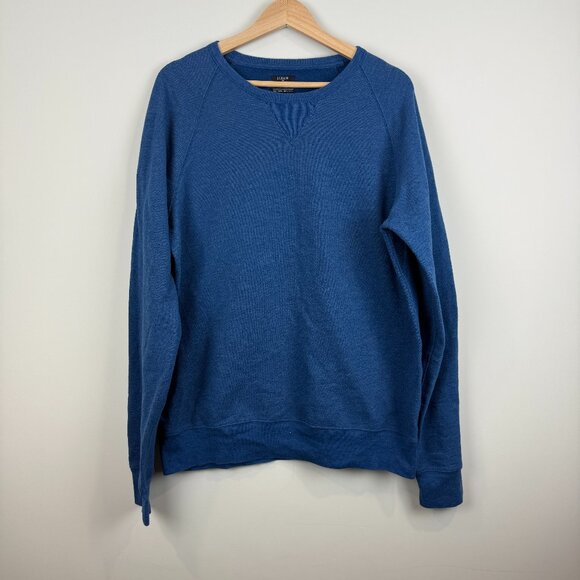 Mens J Crew Authentic Fleece Crewneck Sweater in Royal Blue, Size XL - Picture 1 of 7